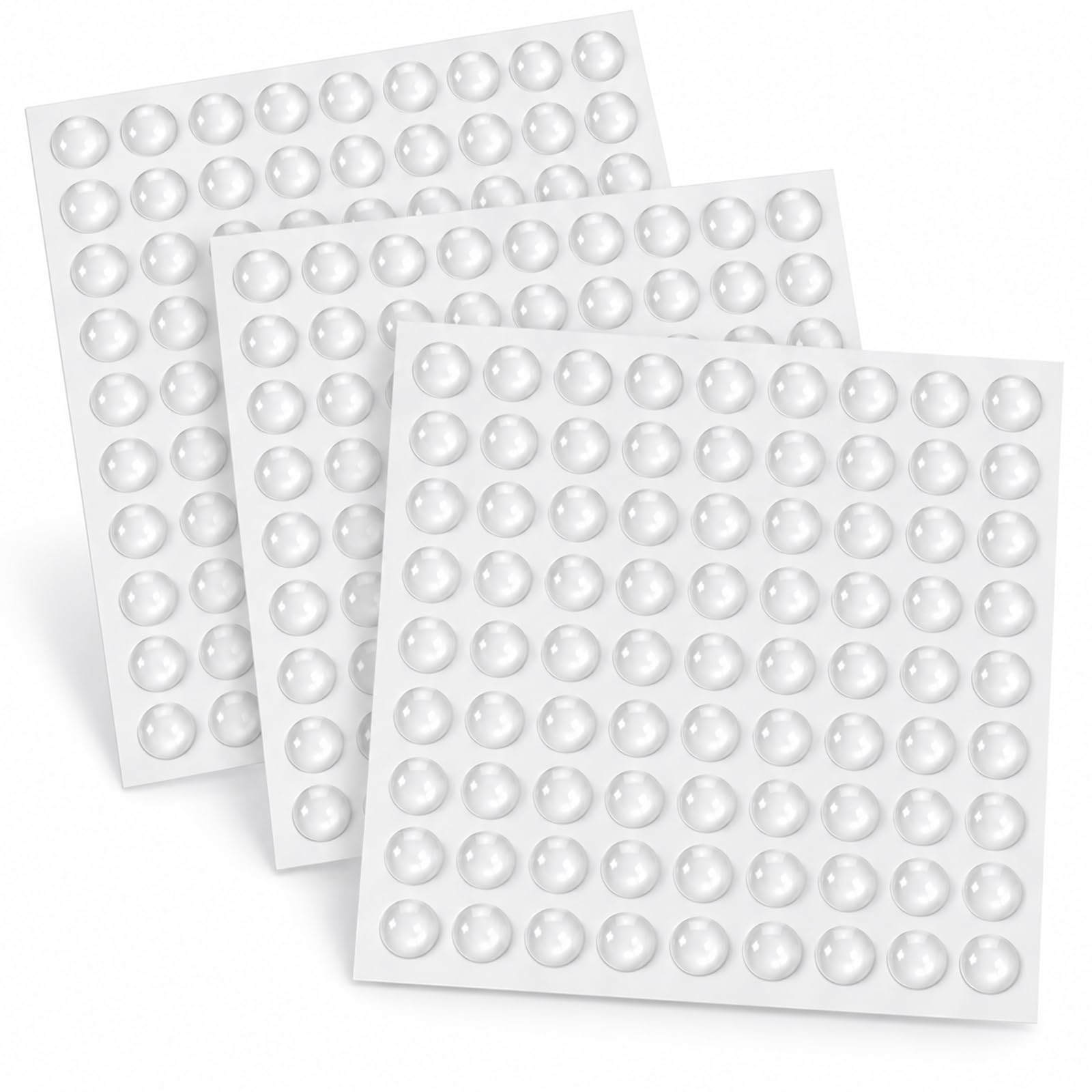 Cabinet Door Bumpers 300PCS Self Adhesive Bumpers Pads 0.4inch Round