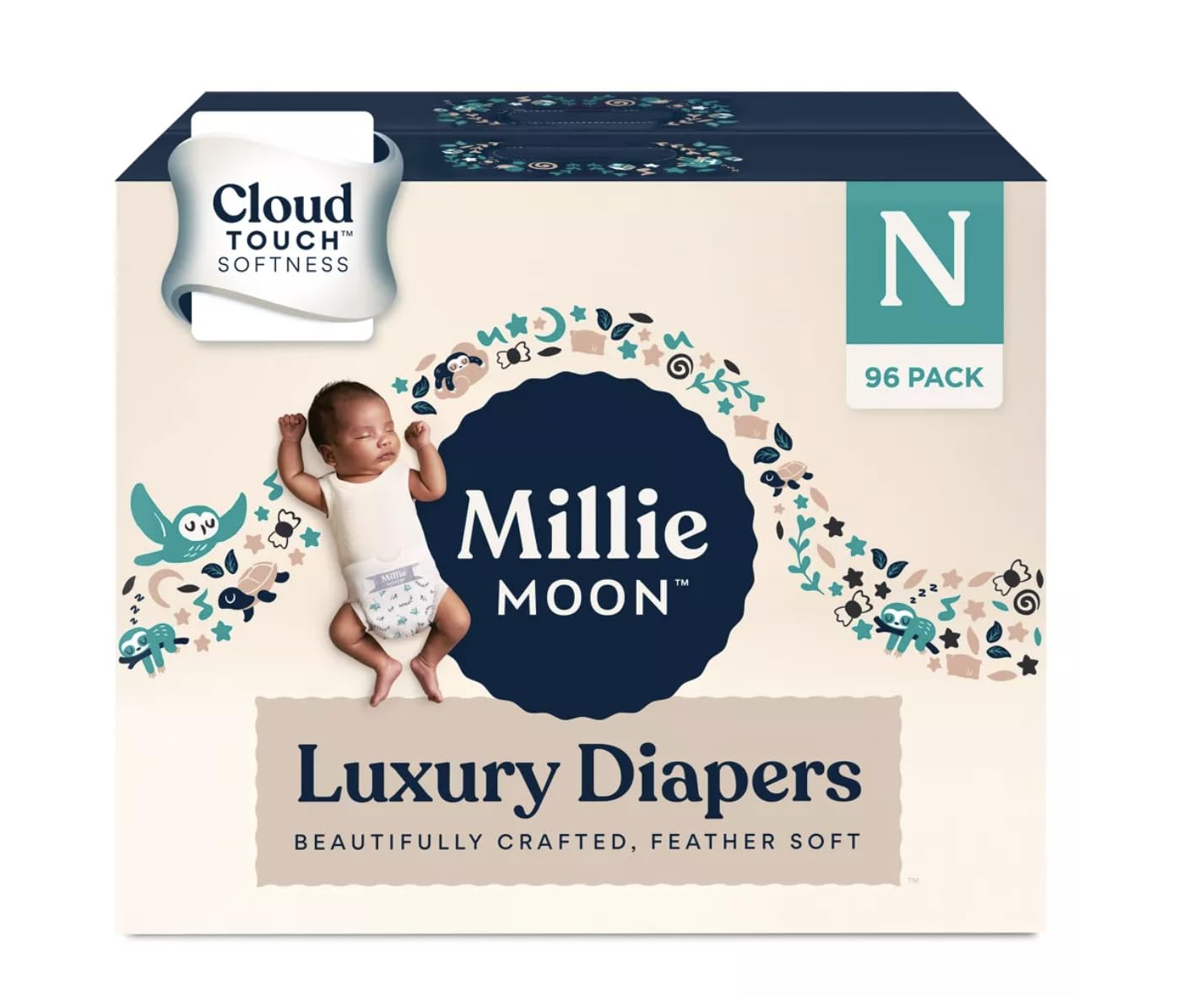 Millie Moon ラグジュアリー おむつ - 新生児 - (96ct)