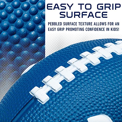 Image of Franklin Sports NFL Football - Kids Foam Football - Soft Junior Size 8.5 inch Ball with 3D Logos - Perfect for Gameday + Tailgates