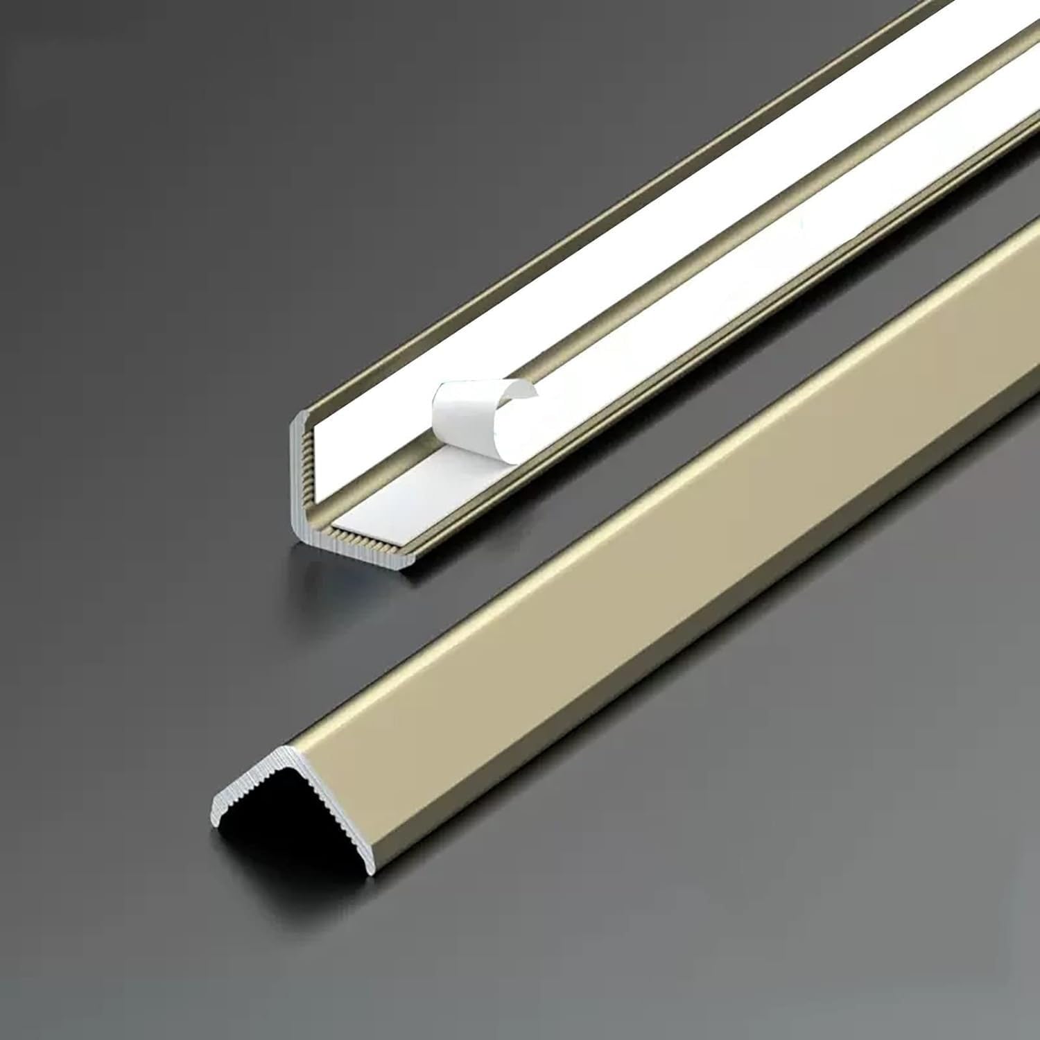 Raouoae 2 Pack Corner Protector, Self-Adhesive Metal Edge Strip For Wall Corner Protection, 89° Narrow Corner Guard For Wooden Walls & Tiles, Wall Corner Edge Protector For Home & Office(Gold B,80cm/3