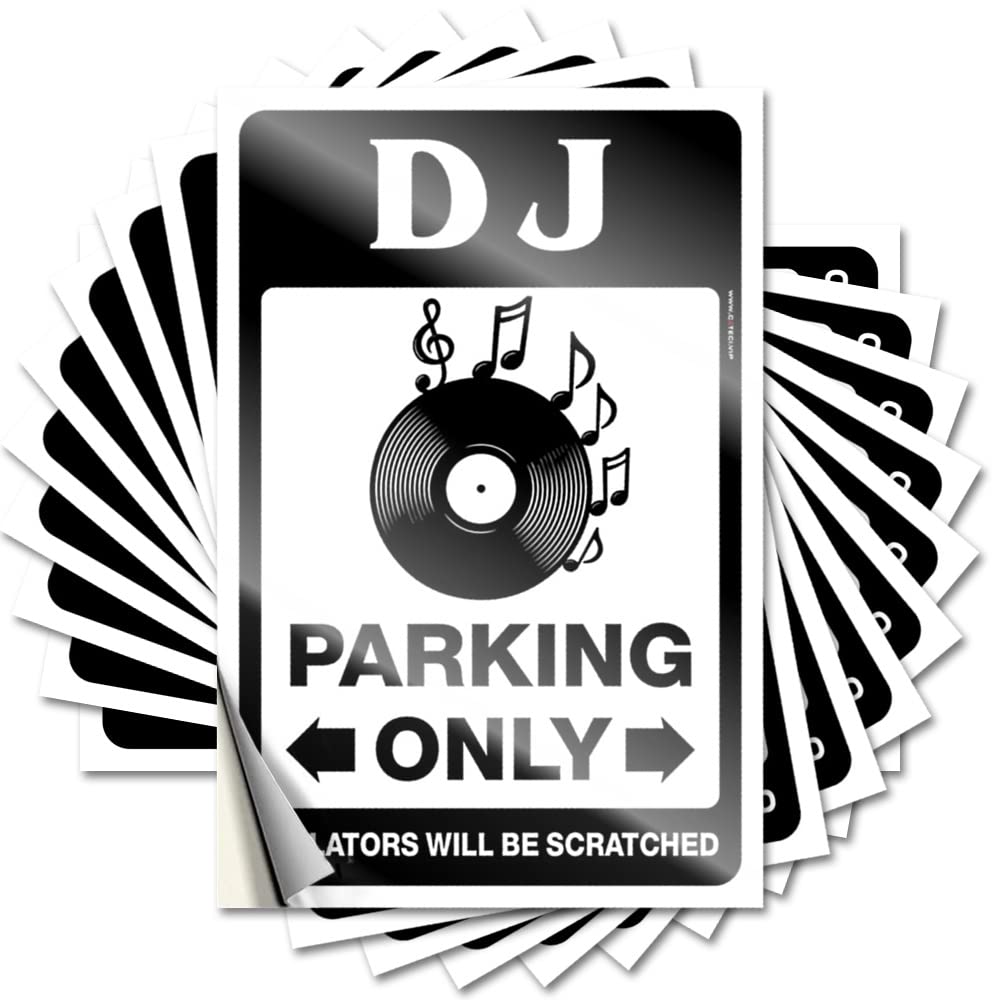Dj Parking Only Fuzzy Plain - Tattoos Ideas Removable Vinyl Decal(8X12CM)
