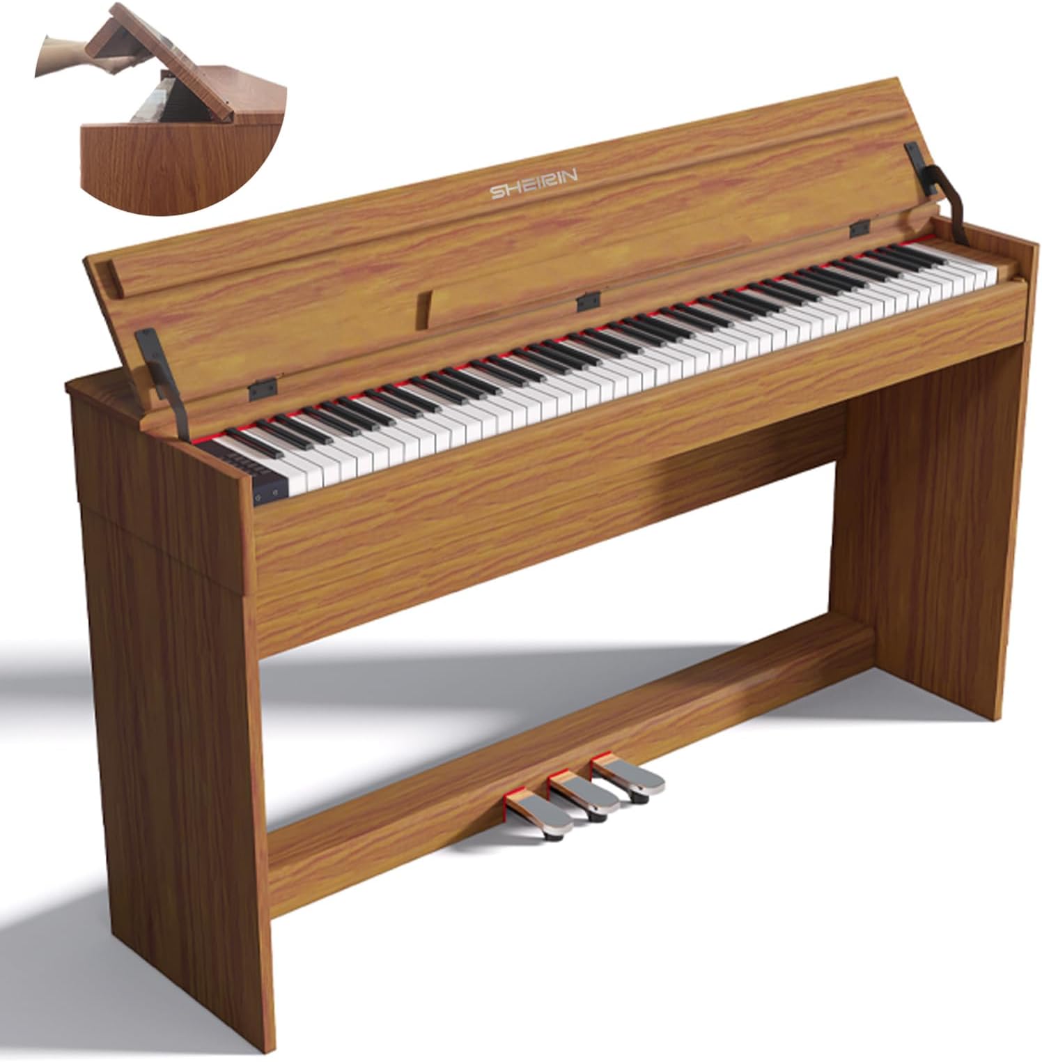 AODSK 88 Key Weighted Hammer Action Digital Piano with Full