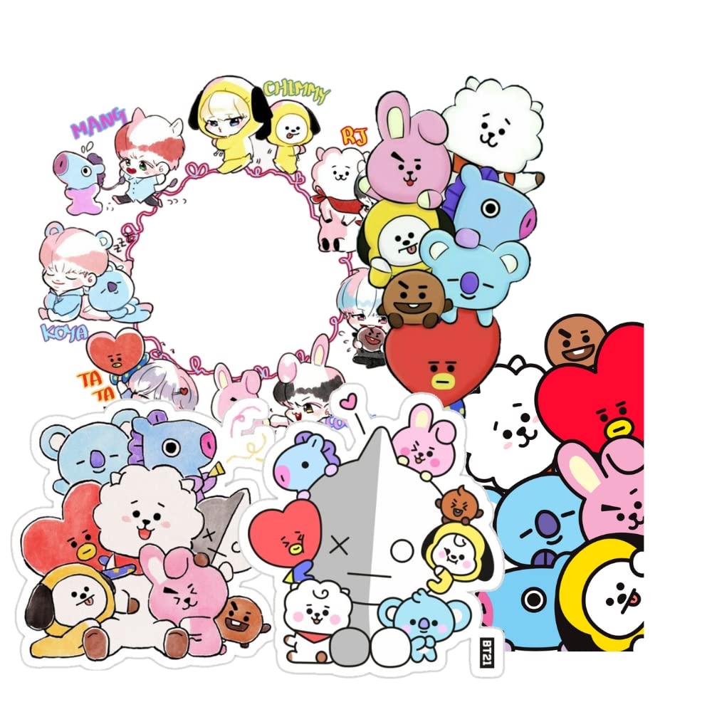 Careflection Kpop BTS BT21 Group Stickers with 5 Random freebies (Pack of 5) Perfect for Laptop Journal Computer Car Water Bottle Travel Case Guitar Luggage Motorbikes (B0BXB97YW3) Amazon Price History, Amazon Price Tracker