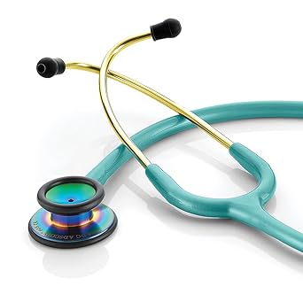 ADC Adscope 603 Clinician Stethoscope with Tunable AFD Technology, 31 inch Length, Iridescent Metallic Caribbean: Iridescent Metallic Caribbean