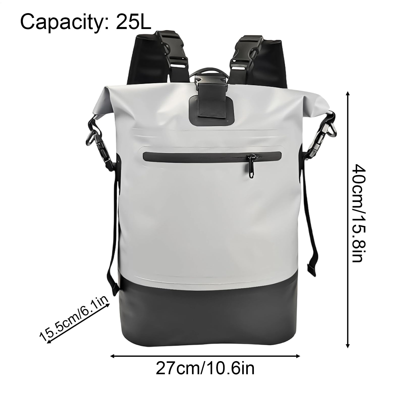 Wodoodporna Torba Sportowa 25 l Torba Podróżna z Rolowanym Zamknięciem | Plecak Campingowy Dla Mężczyzn Do Wędrówek Kempingu Outdoor Wspinaczki Trekkingu Plaży Siłowni