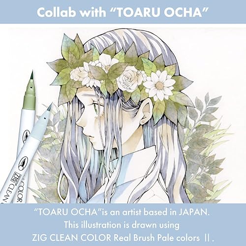 Miniatura 5 de Kuretake ZIG Clean Color Real Brush - Juego de bolígrafos de acuarela para pintar, dibujar, caligrafía y letras de pincel para artistas y pintores