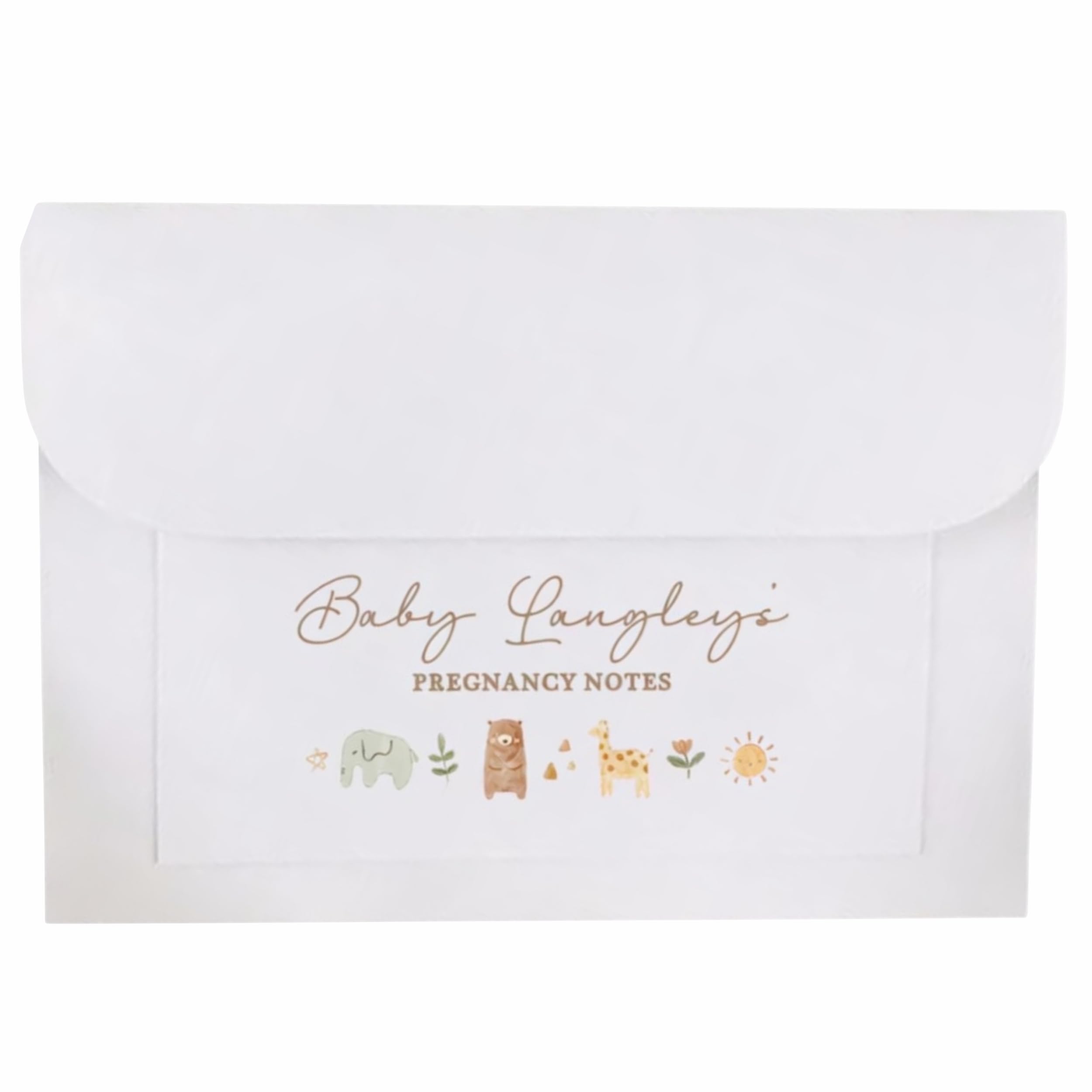 Crwban - Personalised Neutral Boho Maternity Notes Folder, New Baby, Pregnancy Folder, Documents, Baby Boy Girl, Newborn Journey, Cream Folder (Maternity Notes)