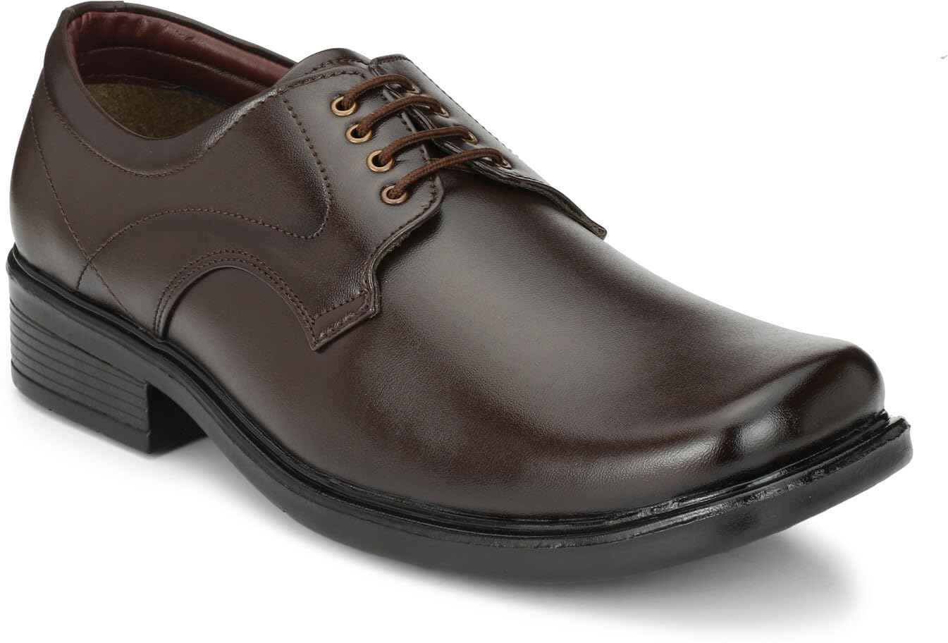 azzaro black Men’s Formal Pull-On Shoes | Lightweight Synthetic Faux Leather Shoes with EVA Sole | Comfortable Office Wear-picture-15
