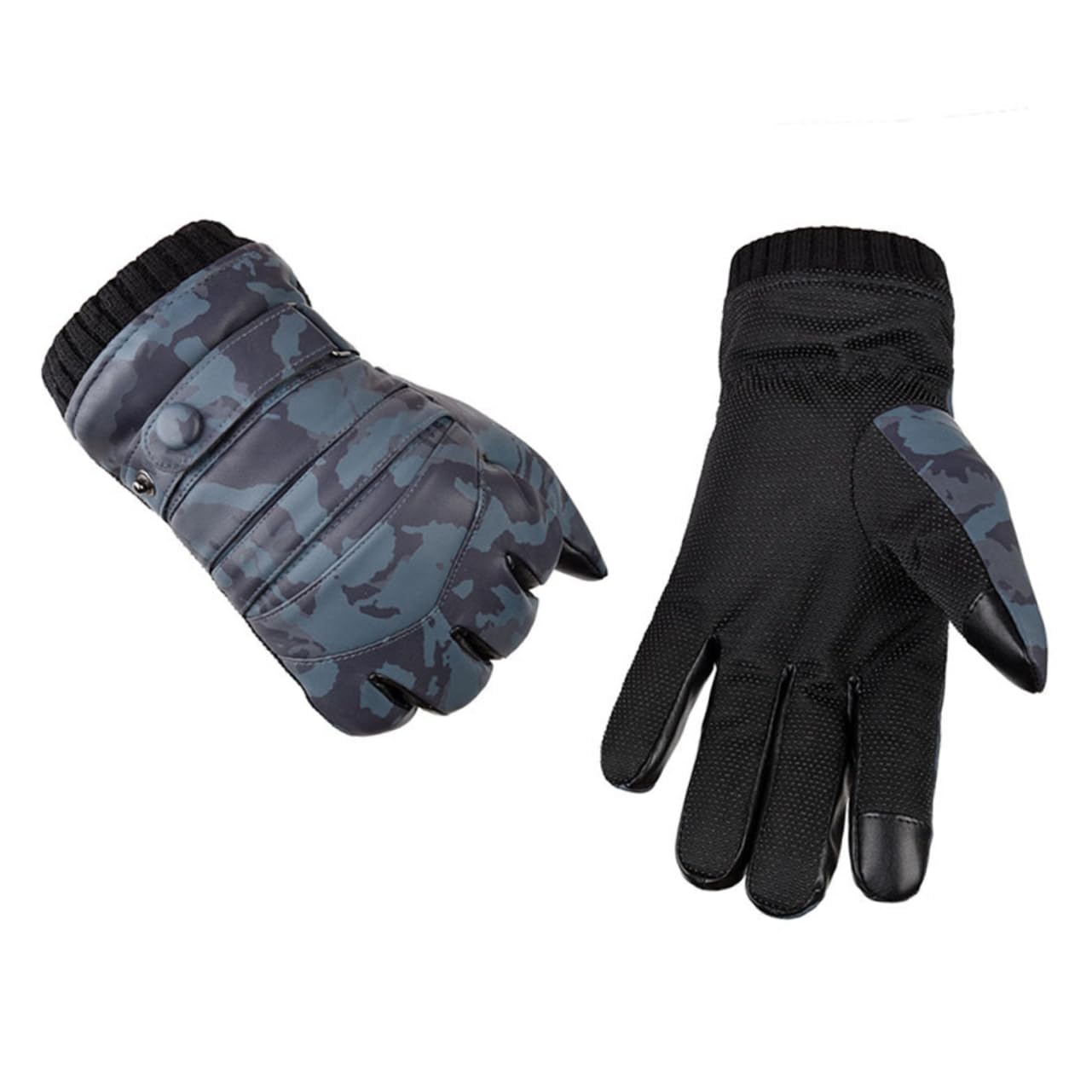 Healeved Warm Winter Gloves Thicken Windproof Waterproof Touch Screen Plush Material for Sports Cycling Outdoor Activities