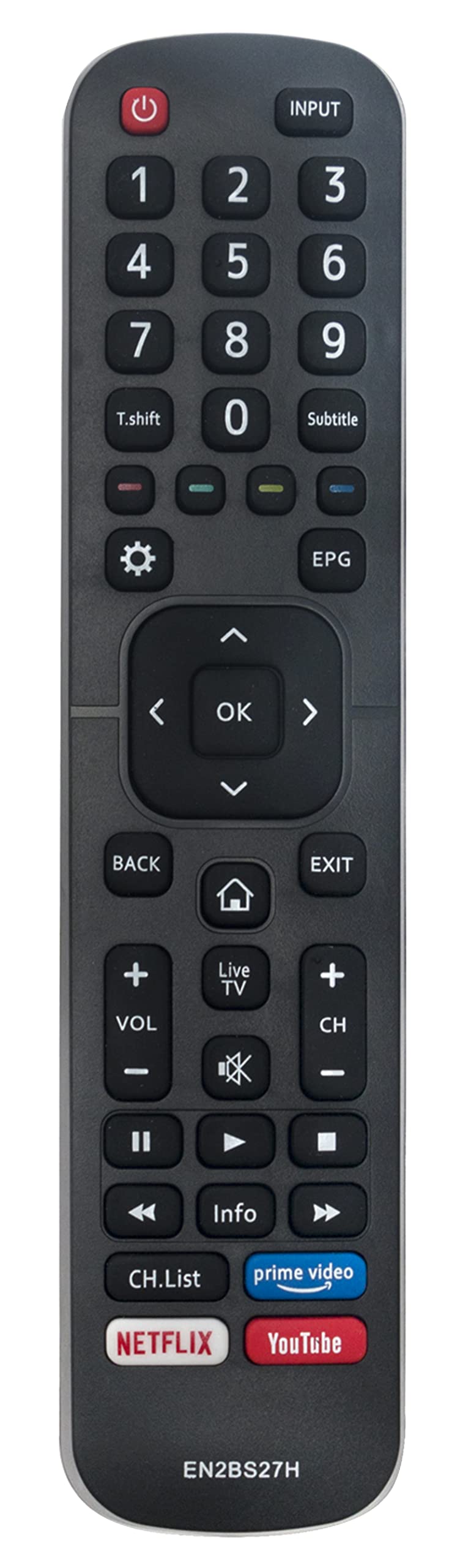 EN2BS27H Replaced Remote fit for Hisense 4K UHD TV 55R5 50R5 58R5 65R5 B7100 70B7100UW 55B7100UW 43B7100UW 50B7100UW 65B7100UW 55B7100UW Q8600 65Q8600UWG B8000 65B8000UW LEDN70B7100UW LEDN55B8000UW