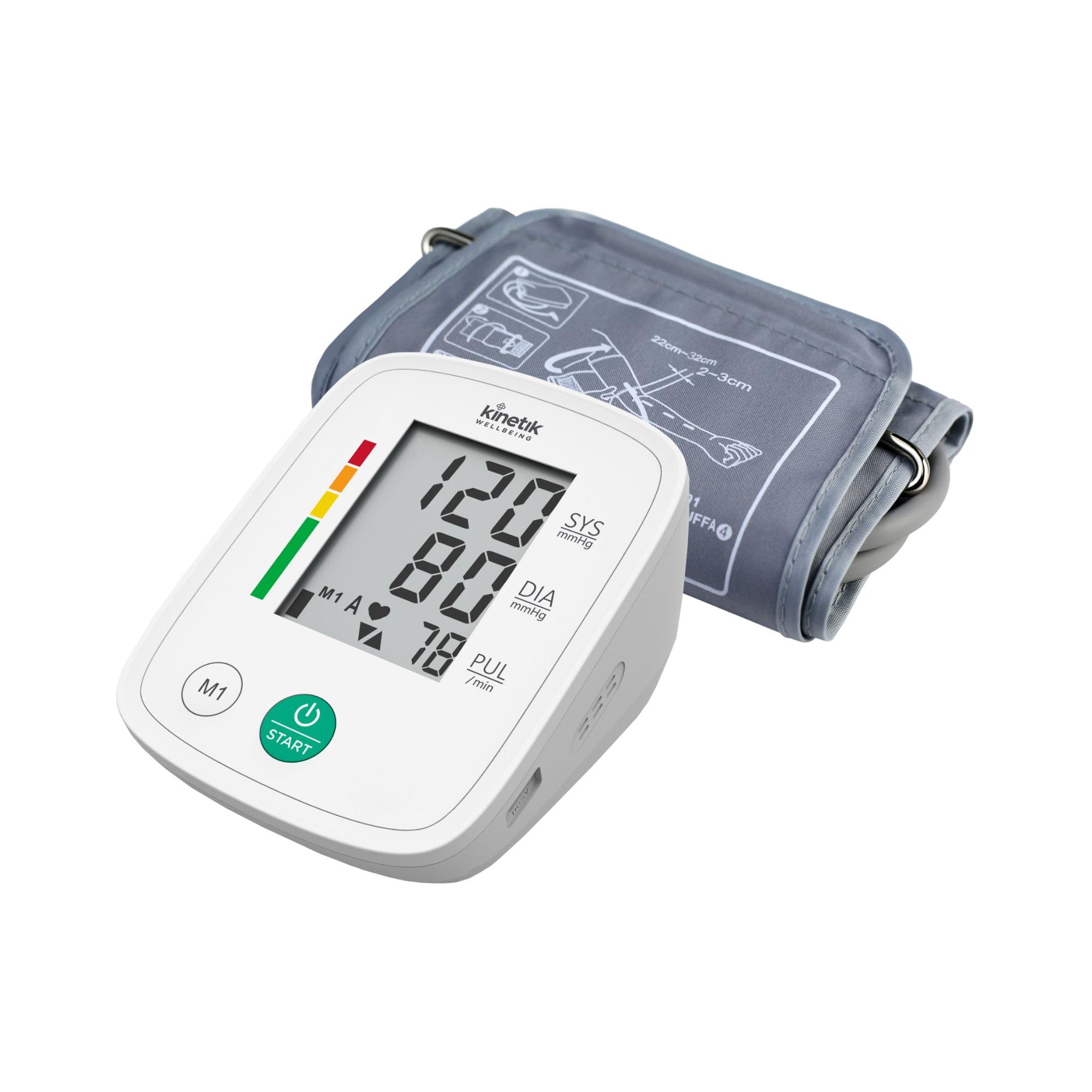 Kinetik Wellbeing Blood Pressure Monitor - Fully Automatic Upper Arm Bp Monitor