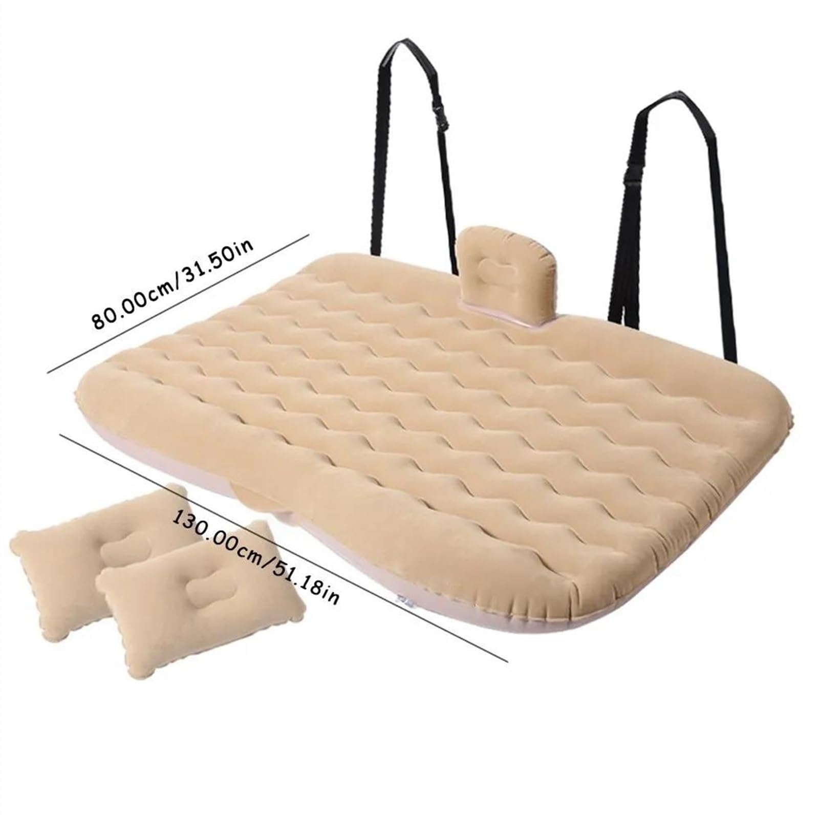 Colchoneta Hinchable Coche 1 Juego De Cama Inflable Universal Para Viaje En Coche, 80x130cm, Asiento Trasero Coche Colchón Para Maletero Almohada Cama De Aire Para Viajes Camping, Salida Familiar(colo