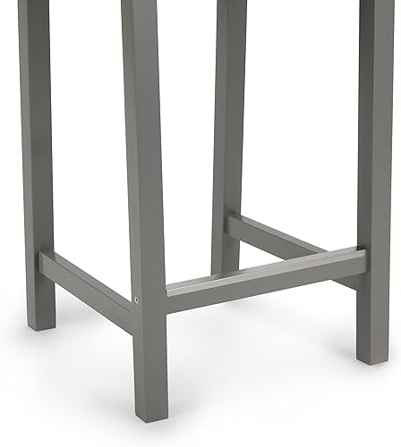 Miniatura 5 de Yaxa Basics Taburete de bar de madera con respaldo 24", gris, 1 unidad