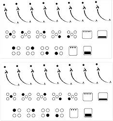 Adesivos indicadores de chama, anéis indicadores de chama, etiquetas de fogão - Substituição de forno, símbolos de botão adesivo para para-choque, fogão, fogão, marcações, 2 unidades