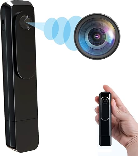Cámara oculta Mini cámara corporal HD 1080P portátil Cop Pocket Cam con grabadora de video, cámara de niñera para seguridad en el hogar, no necesita