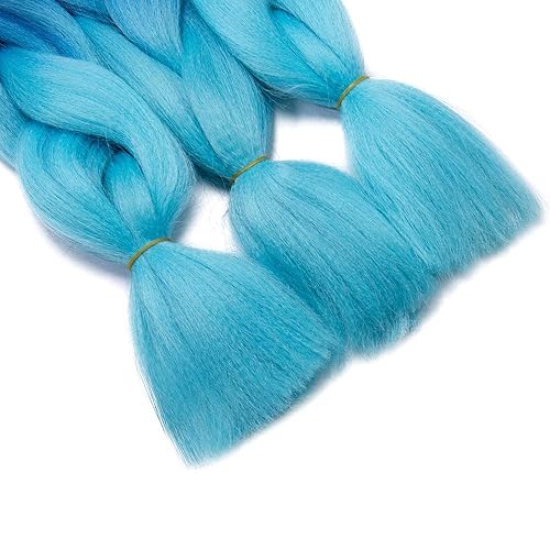 Miniatura 5 de Extensiones de cabello sintético de 24 pulgadas con diseño de arco iris africano de alta temperatura, trenzado para Senegal Twist, 3.53 onzas por