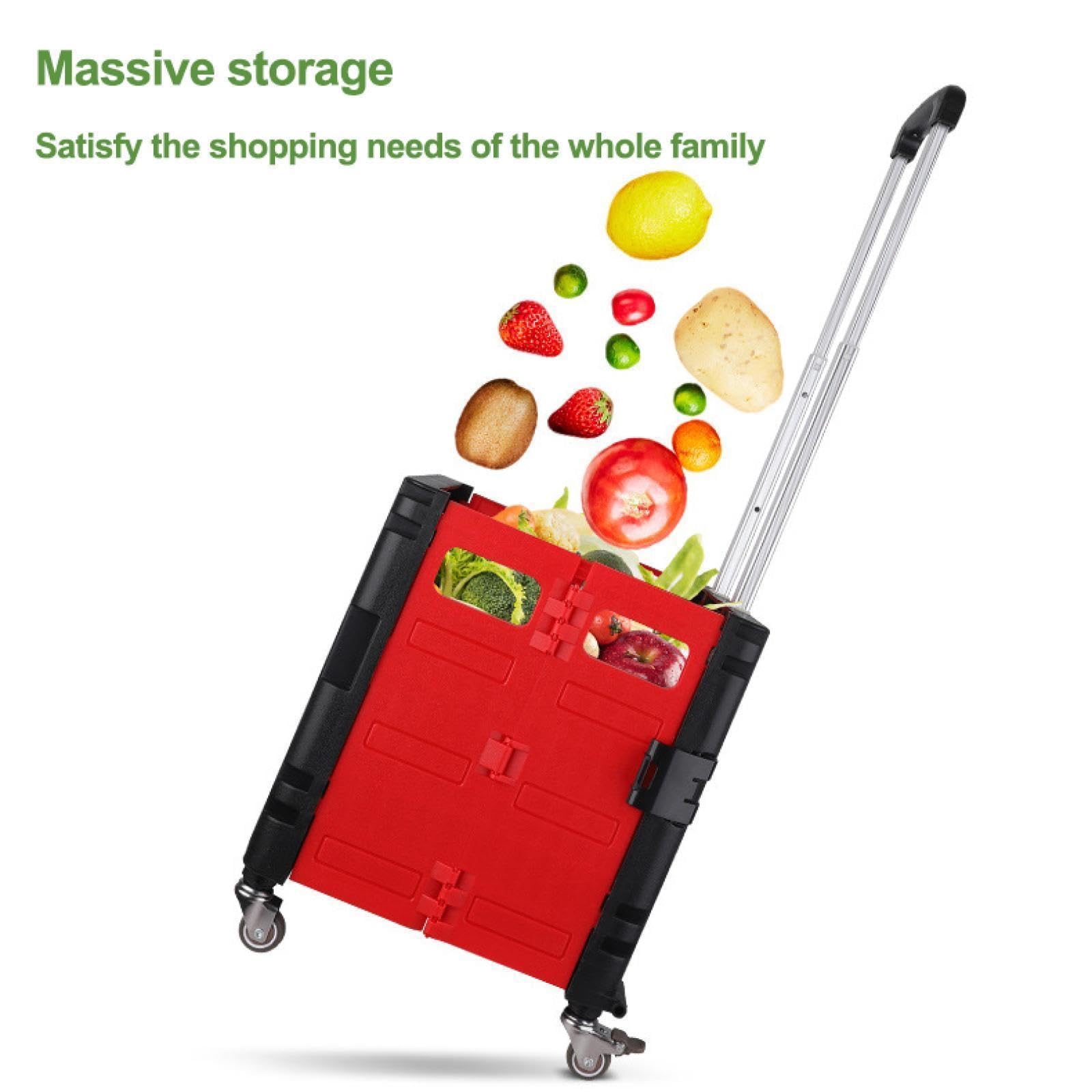 Carrello per la spesa leggero e portatile, pieghevole, resistente, per attività all'aperto al supermercato e facile da trasportare, perfetto per lo shopping e le commissioni
