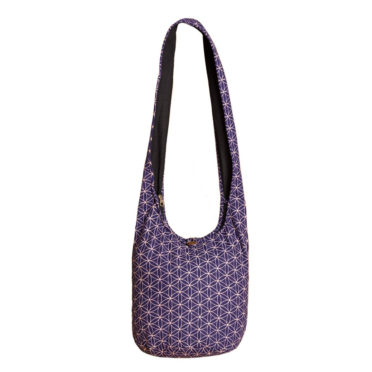 PANASIAM Shoulderbag Flower of Life, in purple, L