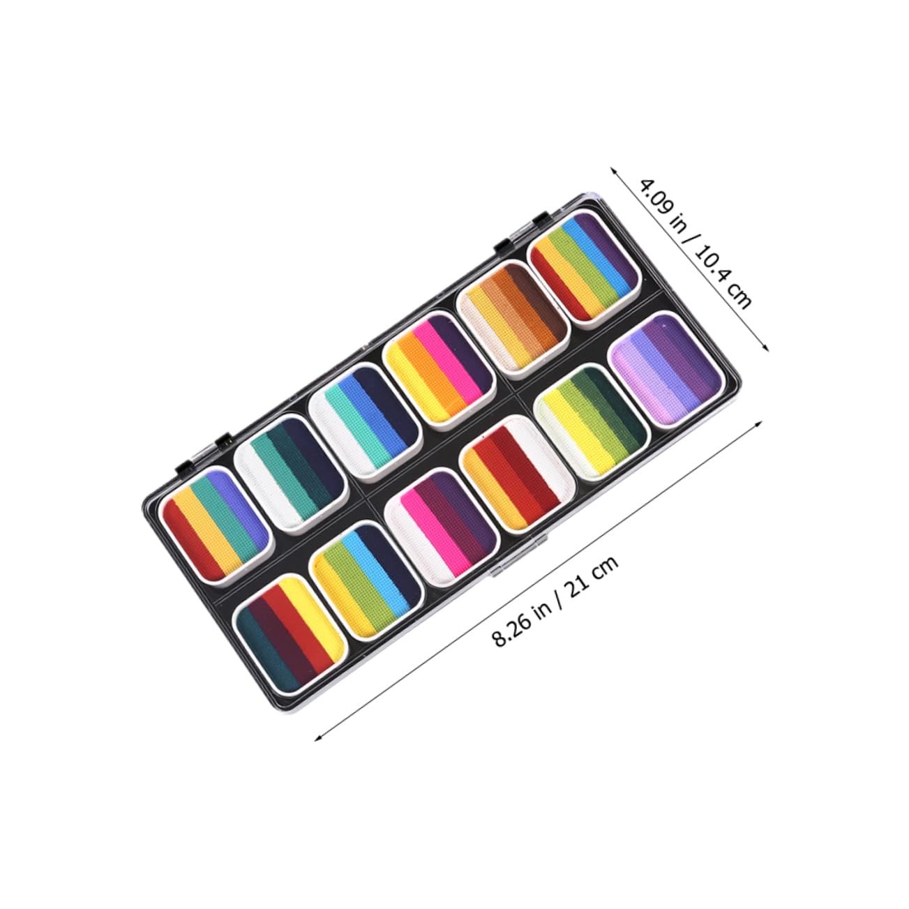 WOFASHPURET 1Set Color Washable Rainbow Body Paint with Paint Brushes Safe Makeup Kit for Adults for Festivals DIY Art and Cosplay