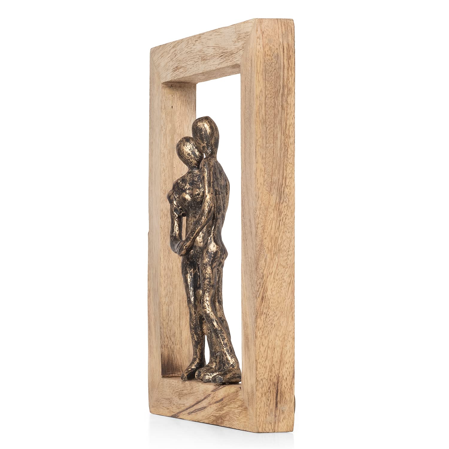 Moritz Scultura "Ich Liebe Dich | Coppia d'innamorati | Coppia di coppie | 23 x 3 x 30 cm | Personaggi moderni | Cornice da appendere