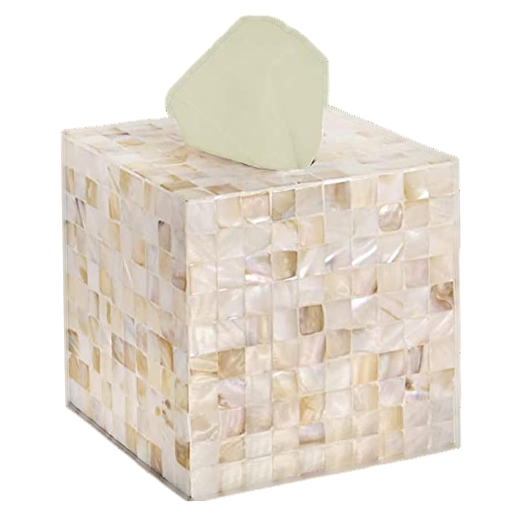 Hbbgdiy Square Tissue Box Cover 5.7x5.7x5.7in Decorative Tissue Holder for Bathroom Bedroom or Office, Modern Minimalist Design Box for Home Decor