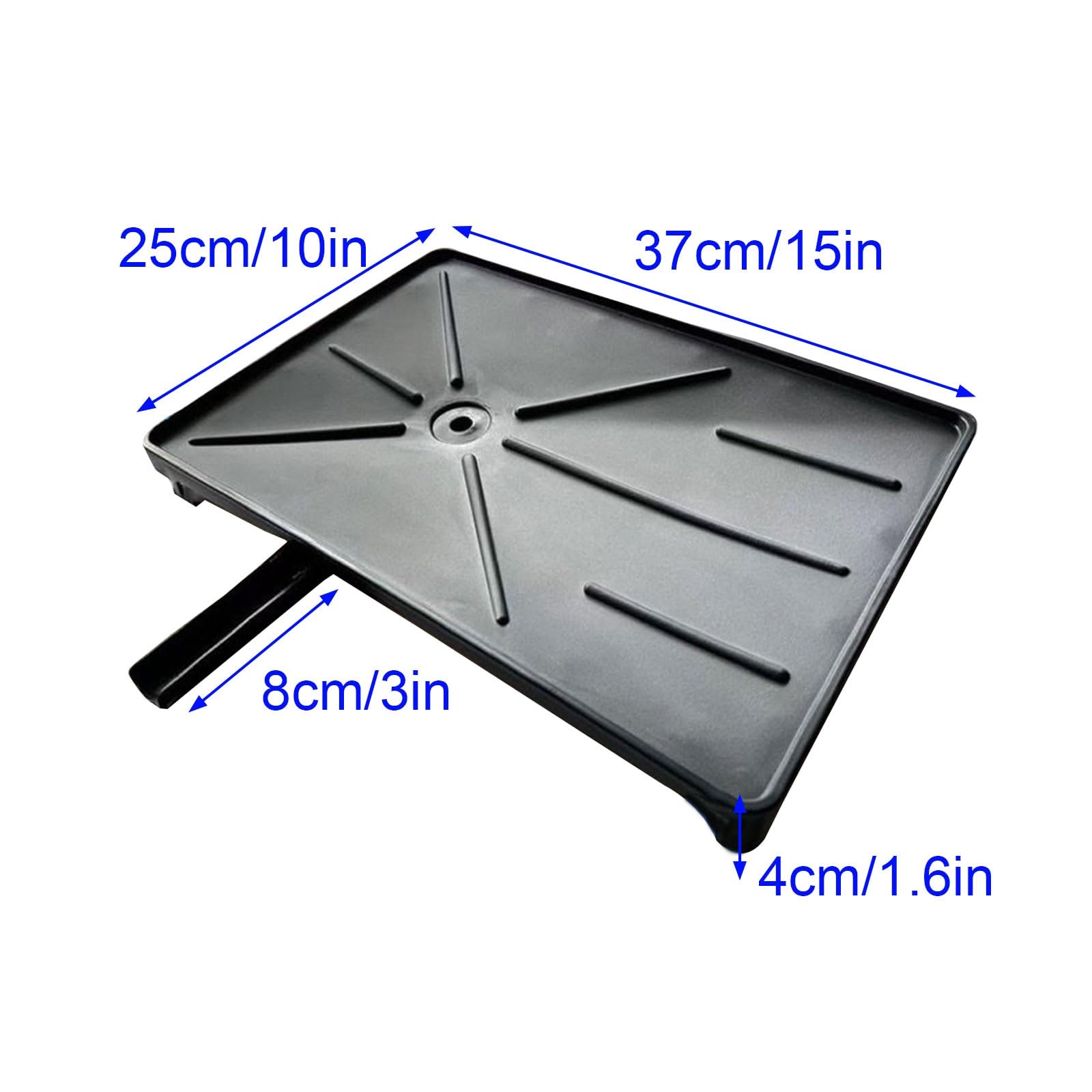 Vassoi Raccogli-Gocce da Tavolo da 37cm, Vassoio Plastica Rettangolare, può Essere Utilizzata per Lo Scolo Quotidiano delle Stoviglie(Black)