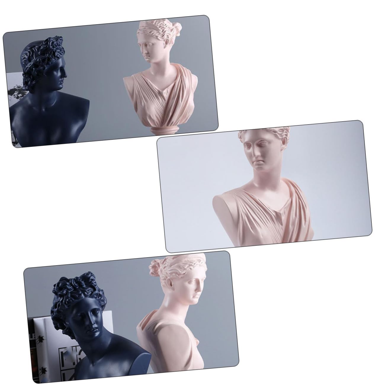 Artibetter Statua Busto di in Resina Rosa per Decorazione Casa