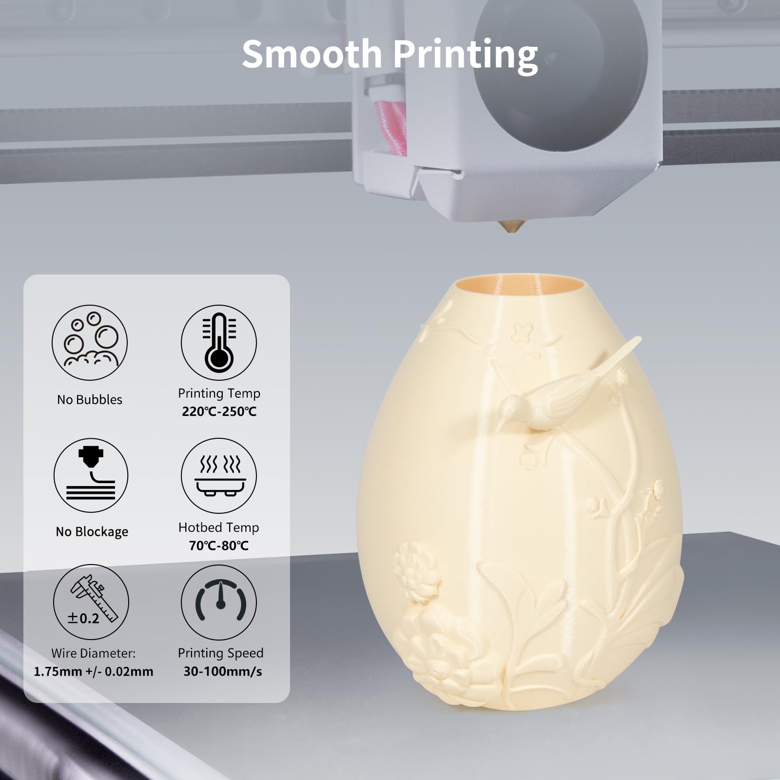 IEMAI PETG Filamento 1.75mm 2Kg, Marrone/Pelle PETG Filamenti per Stampa 3D, Precisione Dimensionale +/- 0.02 mm