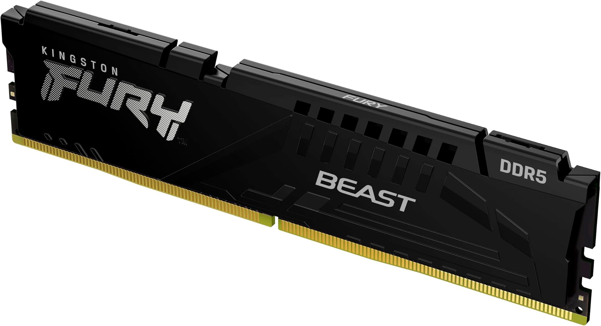 Kingston FURY Beast Black DDR5 16GB 6000MT/s CL30 DIMM Desktop Gaming Memory Single Module AMD EXPO and Intel XMP - KF560C30BBE-16