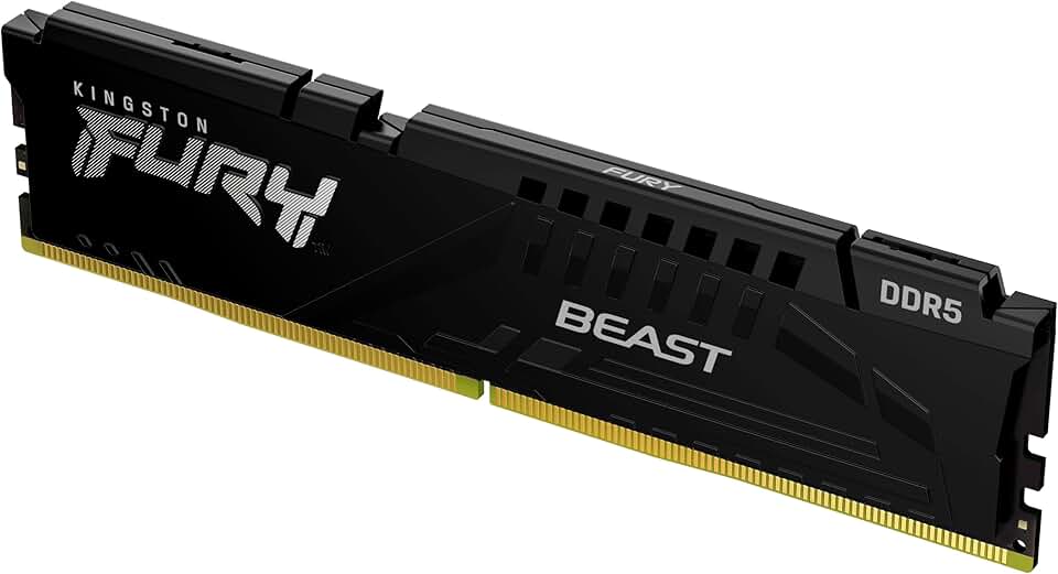Kingston Memória de desktop Fury Beast 16GB 6000MT/s DDR5 CL36 | AMD Expo | Plug N Play | Módulo único | KF560C36BBE2-16