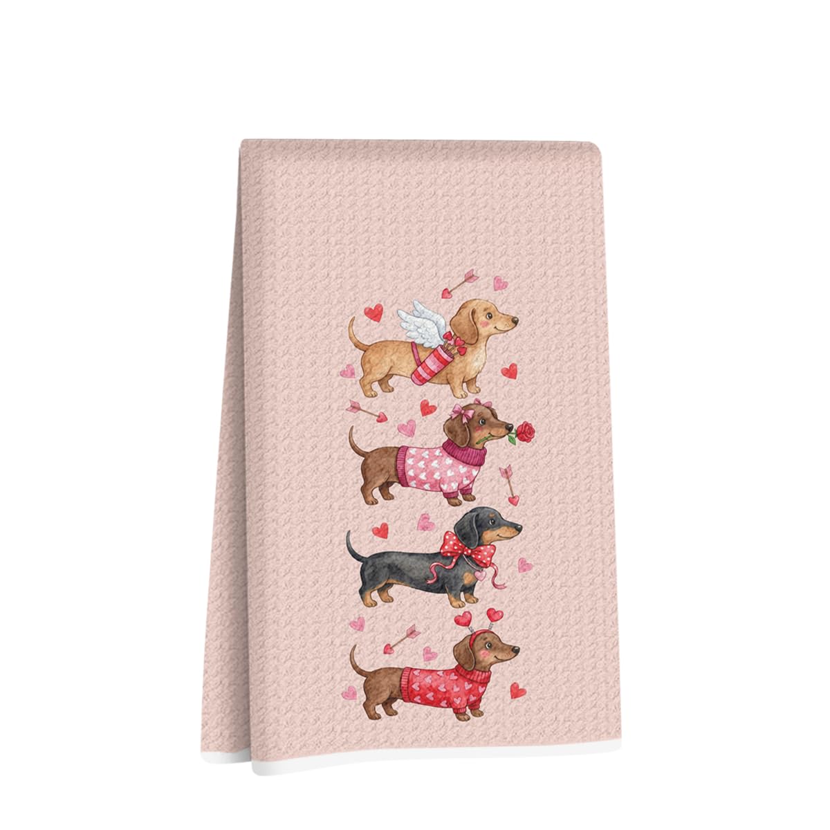 Cute Dachshund Kitchen Towels, Dachshund Gifts Reusable Dish Towels