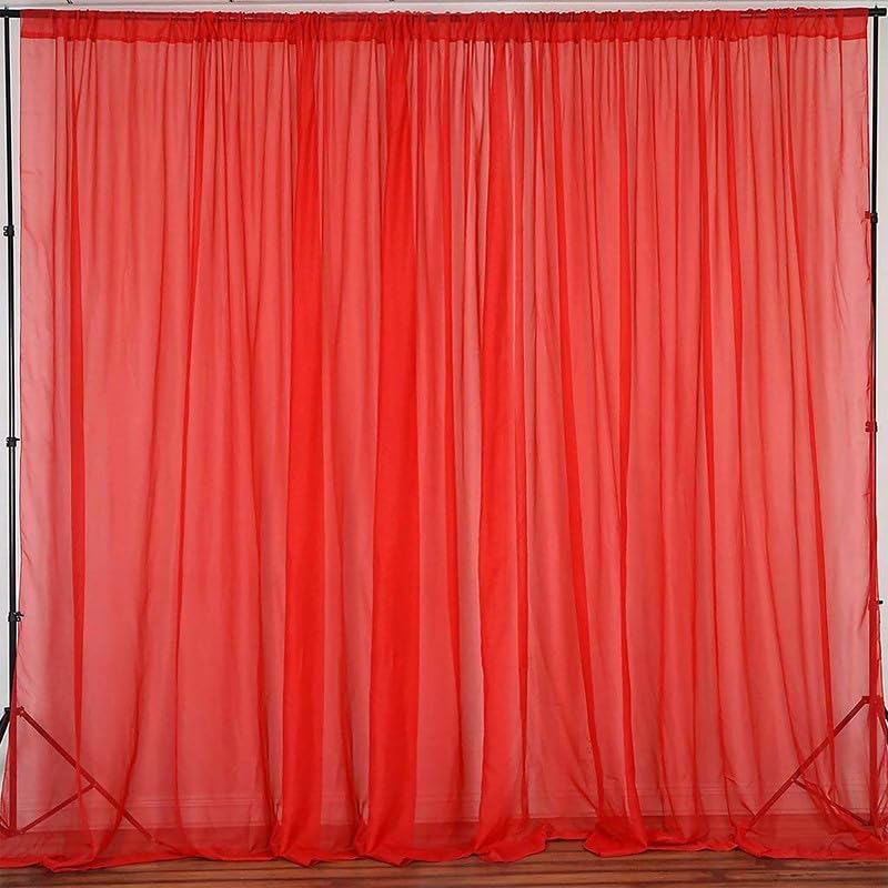 Selibration Beige Decoration Backdrop Net Hanging Curtain Cloth for Romantic Dinner & Birthday Parties Valentines Day Haldi & Mahndi Party (Pack of 2 Pieces) 1