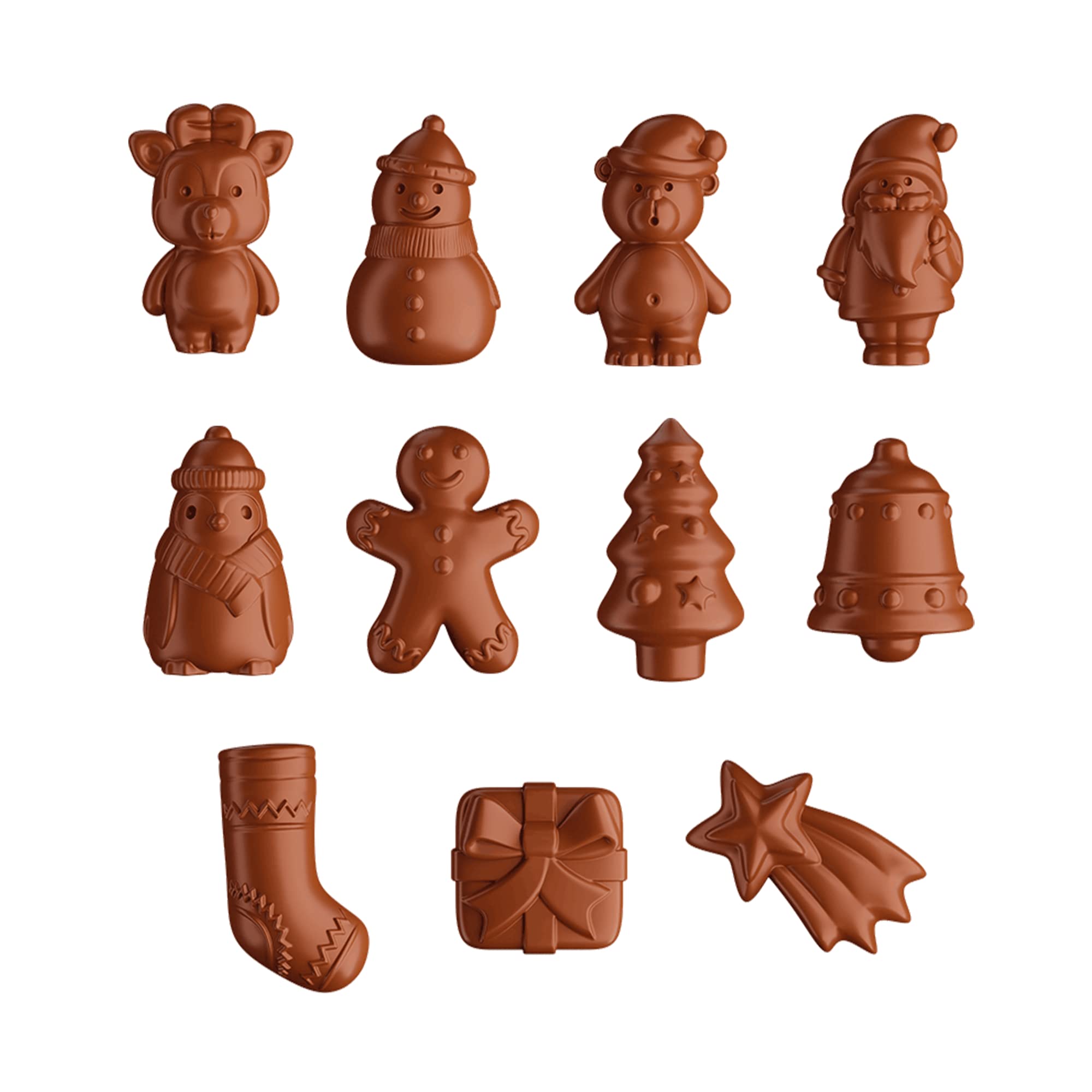 Simón Coll Calendario de Adviento Chocolate con Leche Figuras 3D 216gr 24 Chocolatinas