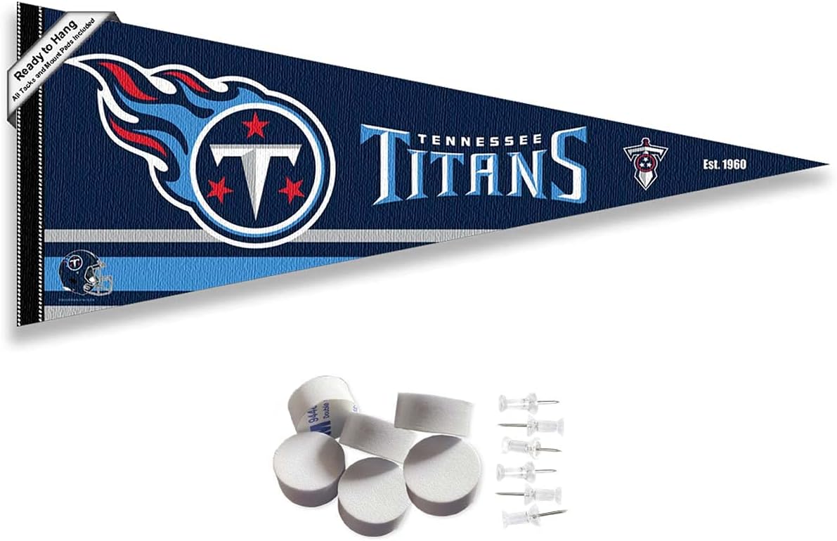 Tennessee Titans Pennant Banner and Wall Tack Pads