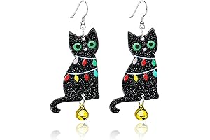 Enchanting Christmas Cat Earrings: Adorn Your Ears with Festive Charm