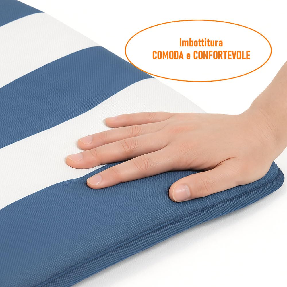 SACAR Matelas rembourré avec dossier inclinable pliable - Lit de soleil compact avec bandoulière - Idéal pour la plage, le camping, le lac et le jardin