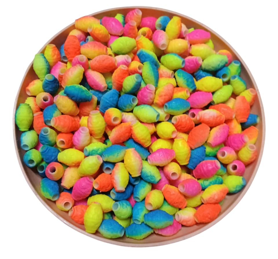 Image of eshoppee Plastic Beads, 200 gm, Multicolor