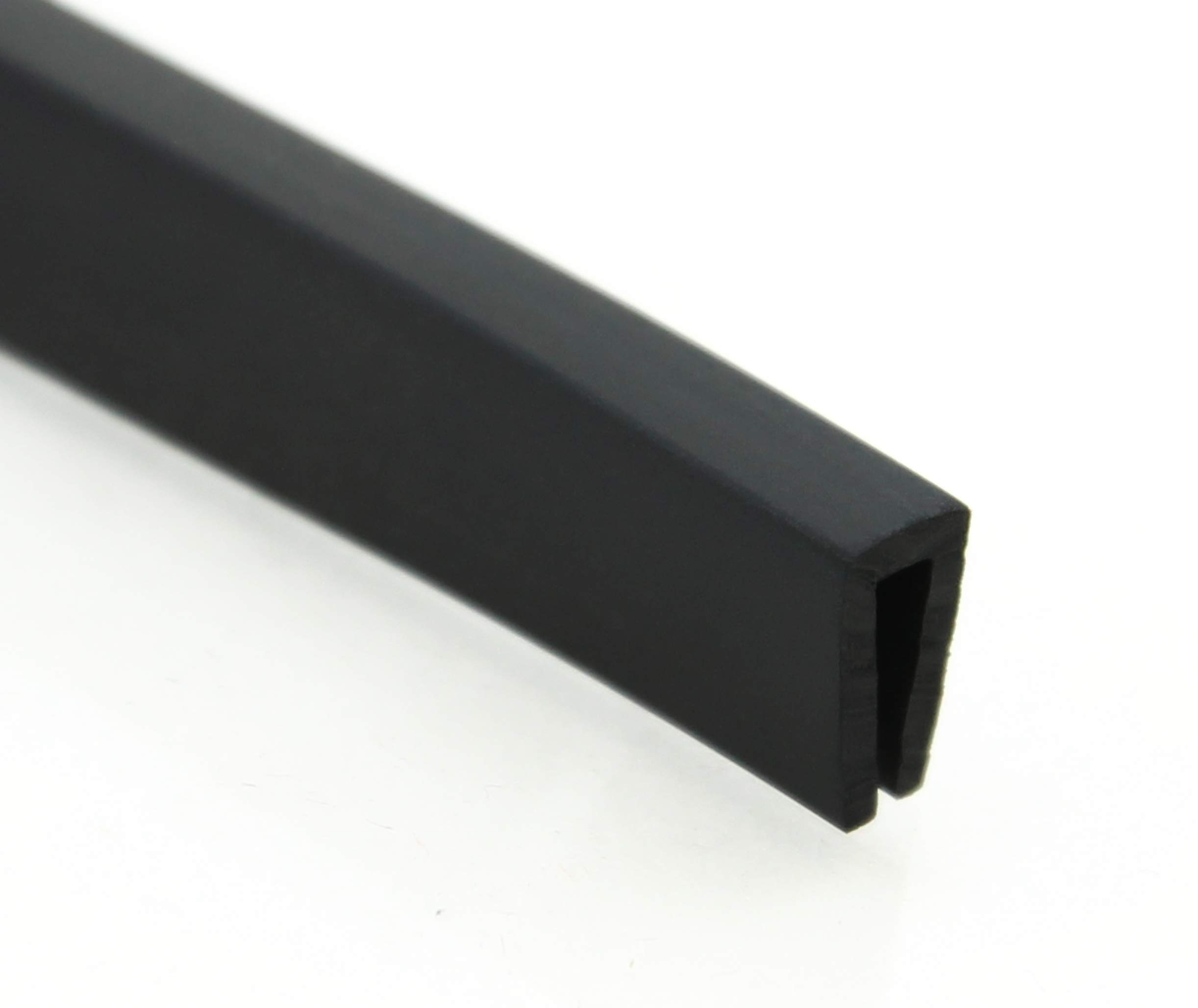 SMI-Fassungsprofil V2 für 3mm aus EPDM Vollgummi Schwarz widerstandsfähiger Kantenschutz für Scheiben, Fenster, Blech U-Profil, U-Gummiprofil, U-Form (20 m)