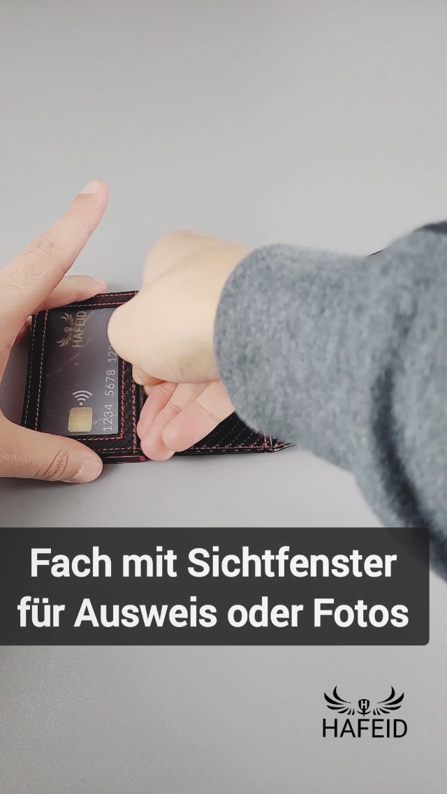 HAFEID Magnet Wallet Slim - Kartenetui mit RFID Schutz 