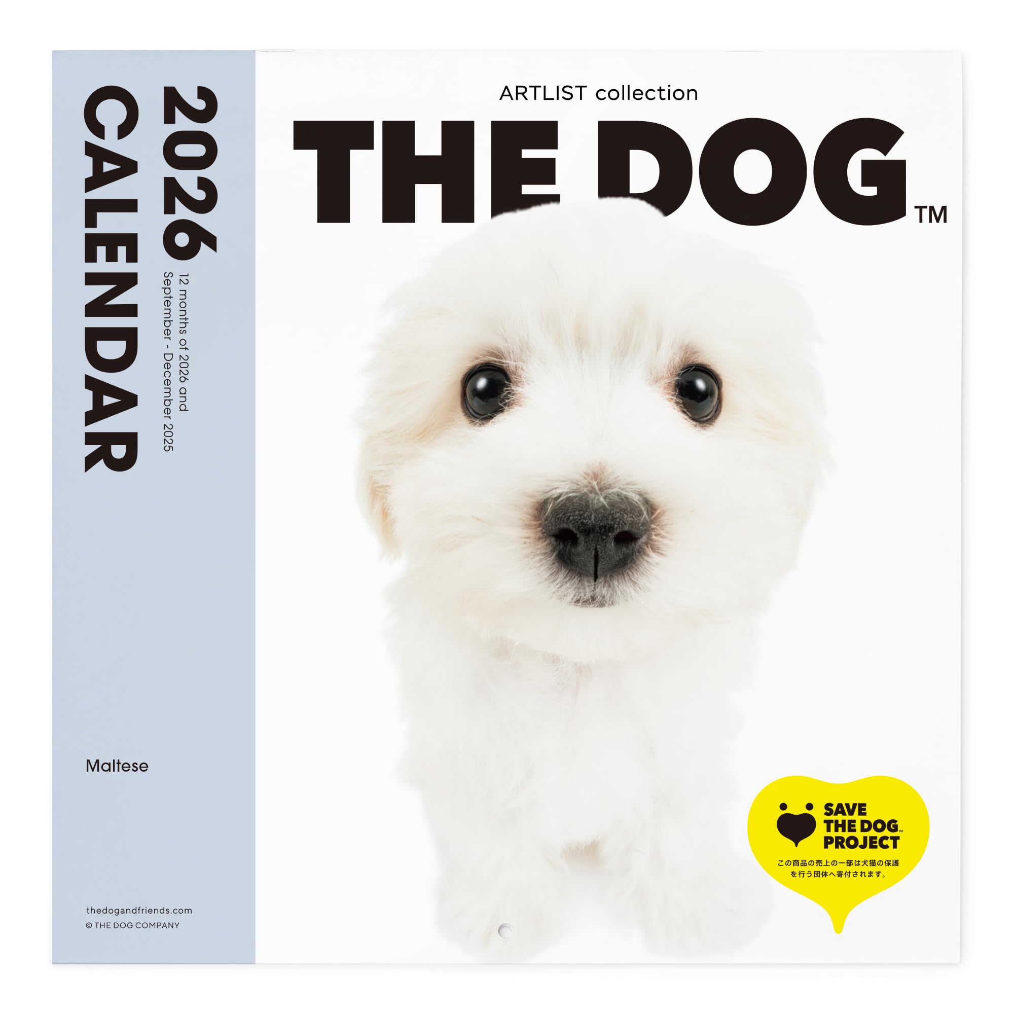 Amazon | THE DOG カレンダー 2026 壁掛け 大判サイズ [マルチーズ