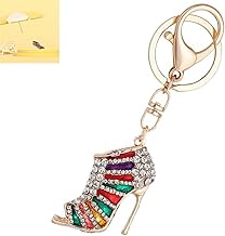 Crystal High Heel Keyring, High Heel Shoe Keyring, Rhinestone High Heel Keyring, for Girls Women Purse Charm Handbag Keyring Gift