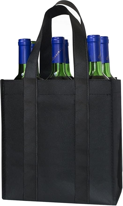 Luyoah Bottle Bag Carrier Wine Bottle Holder Bag for 6 Bottles Wine