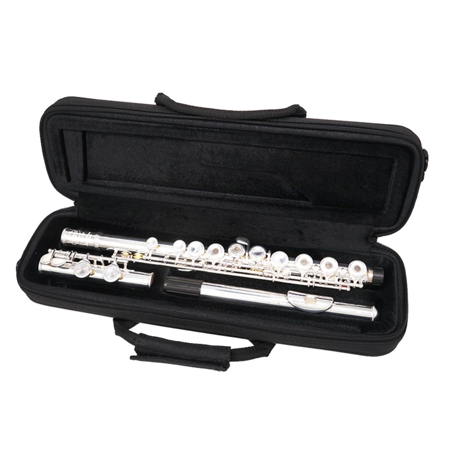 Flûte Performance Professionnelle Flûte À 1617 Trous Trou Ouvert Et Fermé Instrument À Double Usage Clé C Cuivre Blanc Plaqué Argent Pour Débutants(A16)
