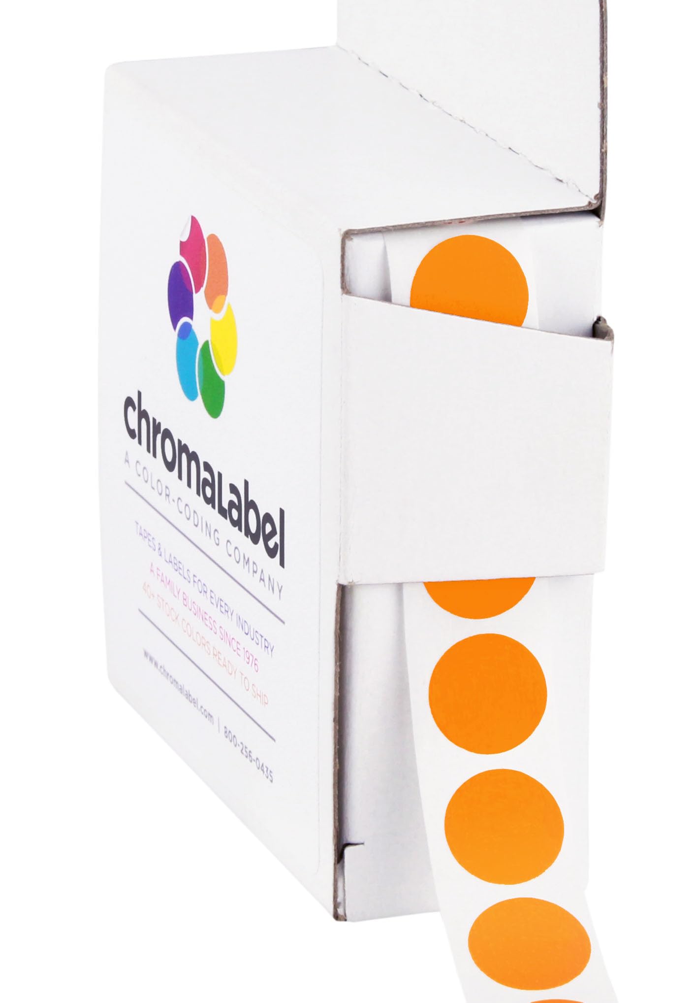 ChromaLabel 1/2 Inch Circle Sticker Labels, Easy to Write On Permanent Sticker Dots, Round Color Coding Labels - 1000 Sticky Dots per Dispenser Box,