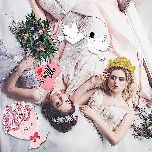 EUDUQ 52 sztuki pudełek fotograficznych akcesoria ślubne, rekwizyty fotograficzne, rekwizyty do zdjęć, rekwizyty, modne akcesoria do fotoboksu weselnego, JGA, dekoracja na imprezę, urodziny