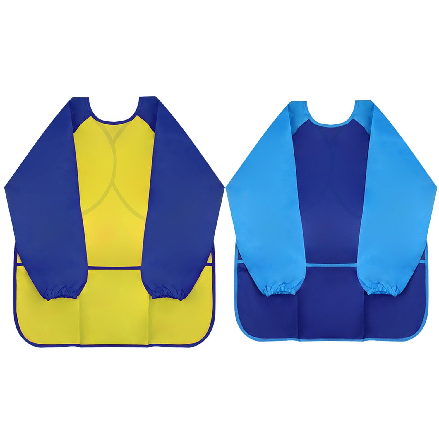 ZEACCT 2 Pack Waterproof Kids Art Aprons for Ages 2 to 6 Years Durable Craft and Painting Smocks for Children Ideal for Cooking Clay and Creative Activities