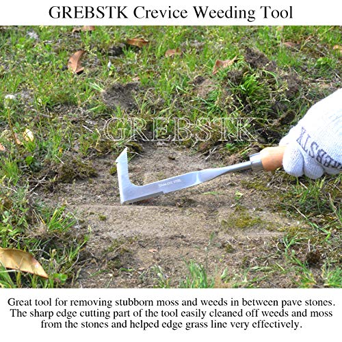 Grebstk Crack Weeder Crevice Weeding Tool Manual Weeder Beech Handle Lawn Yard Gardening Tool #TOP3