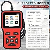 OBD2 Scanner Diagnostic Tool, V500 Check Engine Light Code Scanner Tool with Reset, DTC, Data Stream, I/M Readiness, Car & Truck Scan Tool for All Vehicles Since 1996, Escaner Automotriz - Image 7