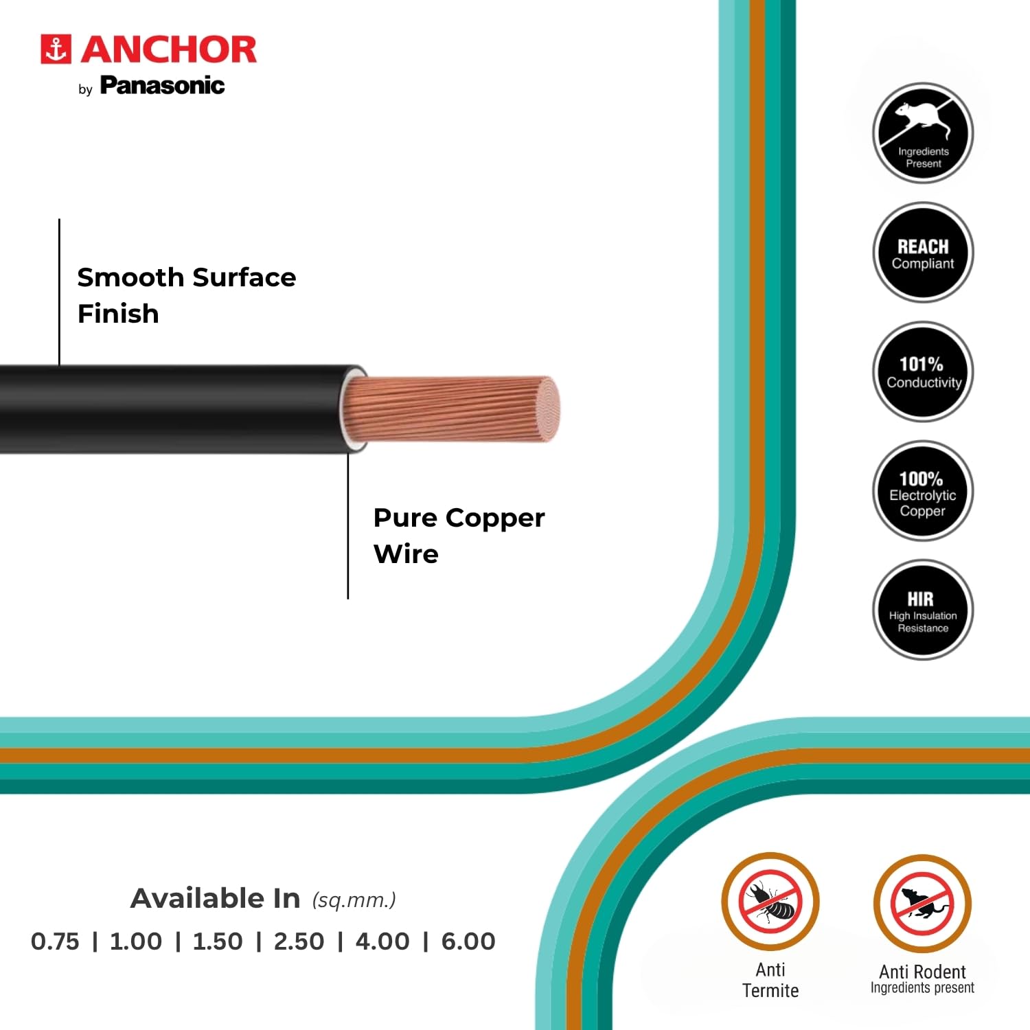 Anchor Red Electrical Wire - 45m Roll -3