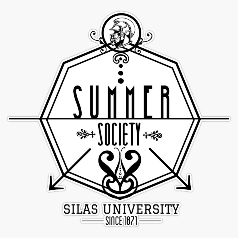 Silas University Summer Society- White Vinyl Decal Bumper Sticker 5"